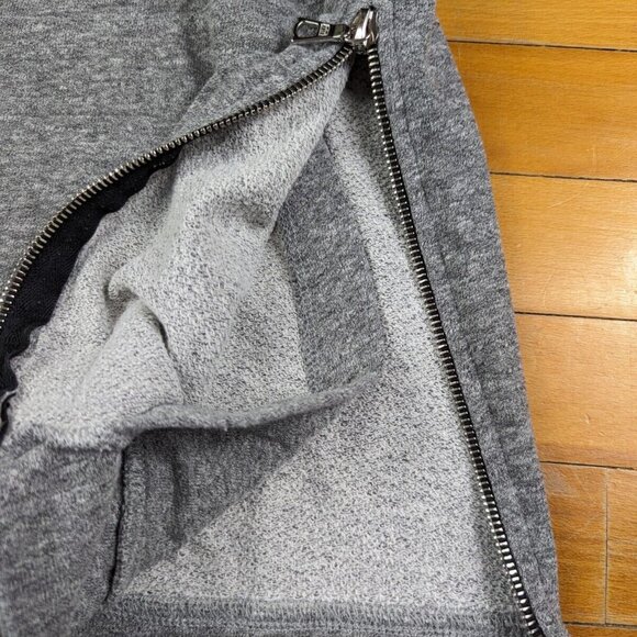 John Elliot Side Zipper Crewneck Sweater Grey Size medium Hidden Pocket - Picture 3 of 7